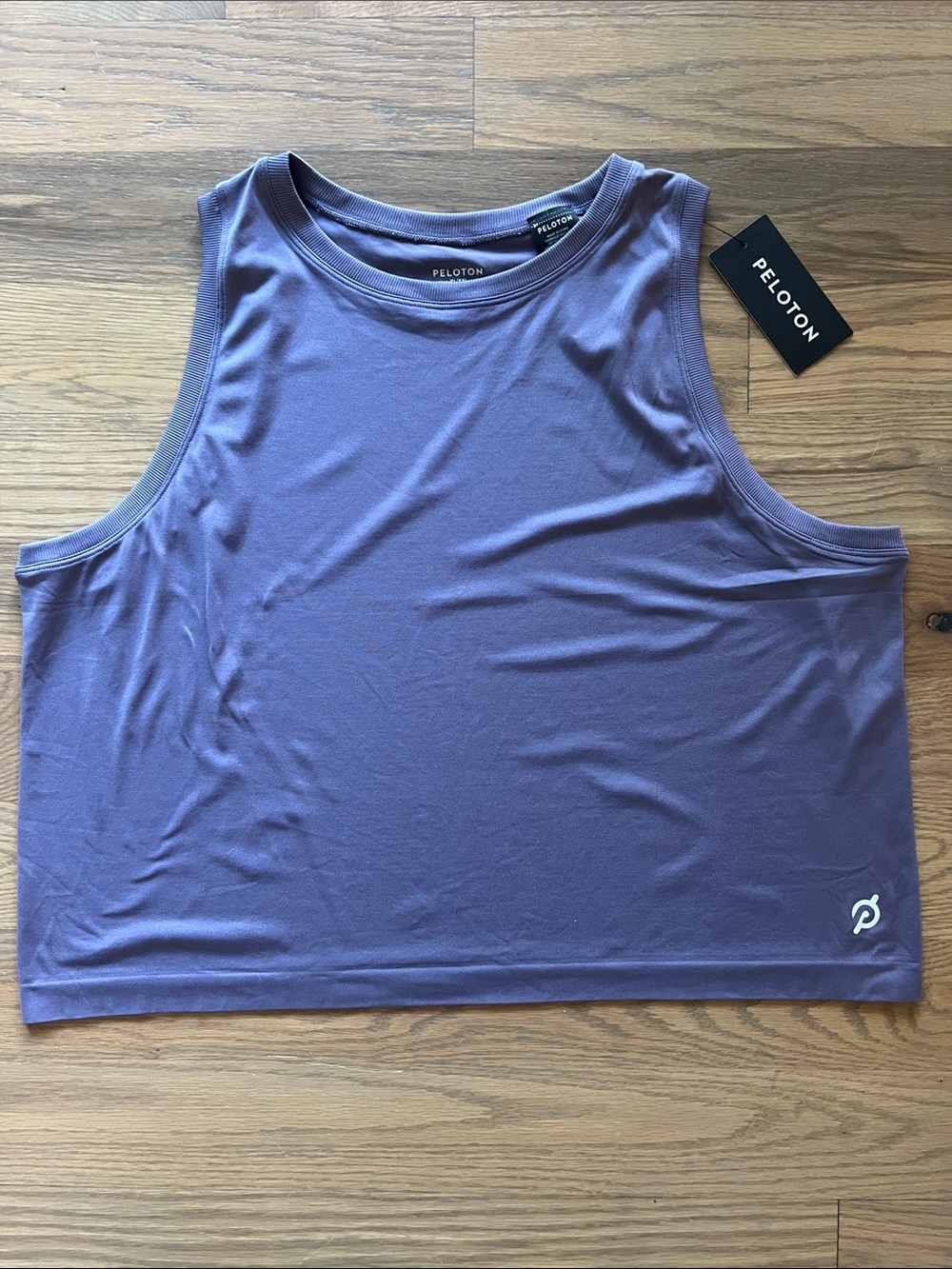 Peloton Dusty Lavender Cropped Muscle Tank Top